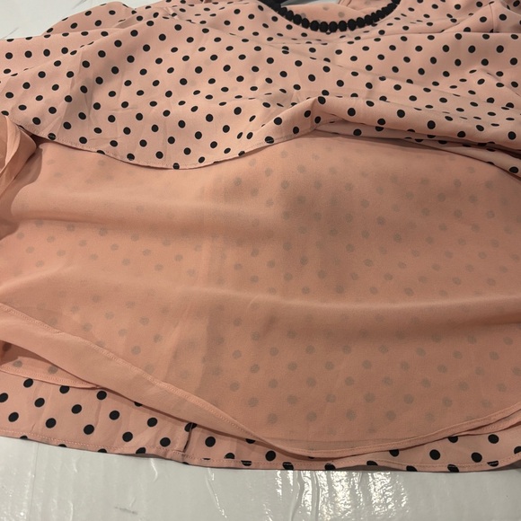 Hobbs London Maria Polka Dot Size 4 Blush Pink Fit & Flare Midi Dress - Picture 12 of 16